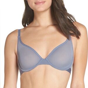 Negative Sieve Demi Underwire Bra Slate Blue 32D